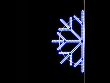 951MOD vanocni dekorace na sloupy vo pul vlocka 6 150 cm modra