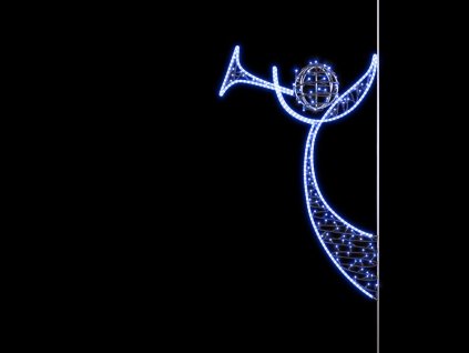 Vánoční dekorace na sloupy VO Anděl 3, 220 cm modra