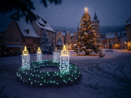 3D LED Adventní věnec 1, 300 cm 2