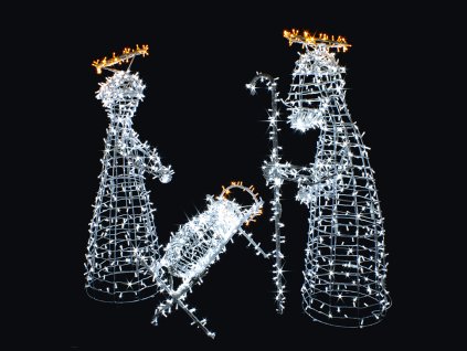 3D LED VÁNOČNÍ DEKORACE SVATÁ RODINA
