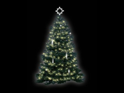 Zvýhodněný set pro vánoční stromy SILVER , 5 m 1-Svetelna vanocni vyzdoba pro mesta a obce