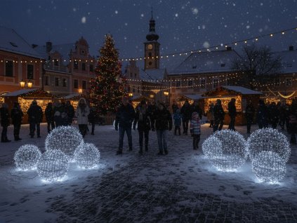 3D LED vánoční Koule 100 cm modra Svetelna vanocni vyzdoba pro mesta a obce vanočni vyzdoba pro obce 01