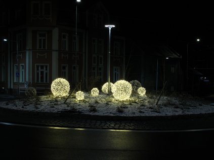 3D LED vánoční Koule 100 cm vizualizace