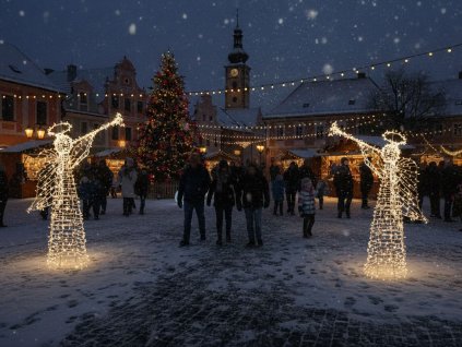 dekorace pro obce 3D LED ANDĚL 245 cm vánoční dekorace tb Svetelna vanocni vyzdoba pro mesta a obce