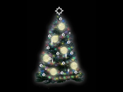 Zvýhodněný set pro vánoční stromy STAR, 10 m snowfall 1- Svetelna vanocni vyzdoba pro mesta a obce