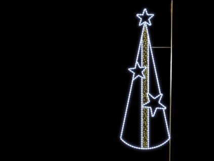 Vánoční dekorace na sloupy VO Ornament 9, 230 cm studena bila tepla bila- Svetelna vanocni vyzdoba pro mesta a obce