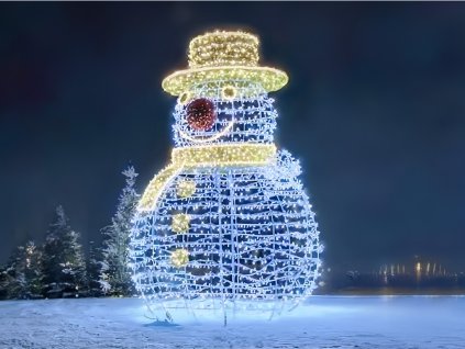 mc deco 3d figury snehulak 275 dekorace pro obce mesta vanocni dekorace svetelna vyzdoba Svetelna vanocni vyzdoba pro mesta a obce