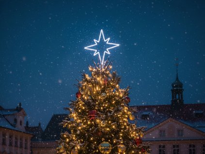 2D Vánoční Hvězda na špičku stromu sb, 100 cm 1 Svetelna vanocni vyzdoba pro mesta a obce