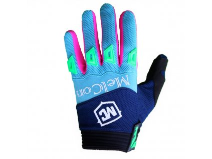 Rukavice MelCon bone s ochranou kloubů, modro-růžové