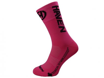 Ponožky HAVEN LITE Silver NEO LONG pink/black 2 páry vel.