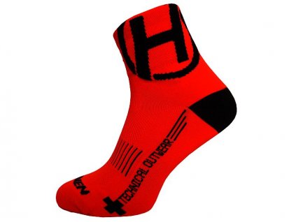Ponožky HAVEN LITE Silver NEO red/black 2 páry vel.