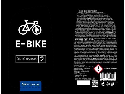 čistič FORCE E-BIKE rozprašovač 0,75 l - zelený