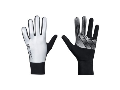 rukavice FORCE REFLECT, celoreflexní (velikost  L)