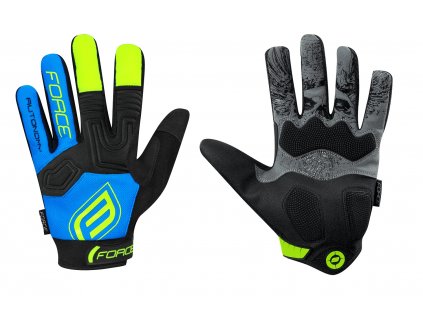 rukavice FORCE MTB AUTONOMY, černo-modré (velikost  L)