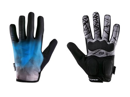 rukavice FORCE MTB CORE letní, modré (velikost  L)