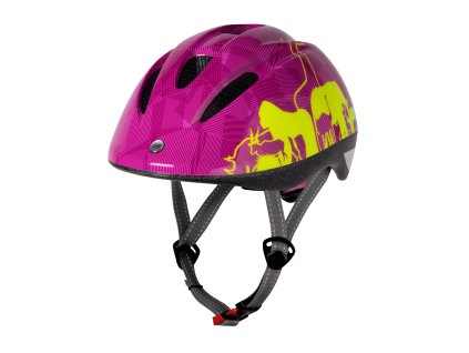 přilba FORCE FUN ANIMALS dětská fluo-růžová (velikost  S)