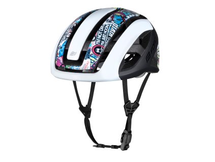 přilba FORCE NEO VIVID, bílo-černá, (velikost  S-M)