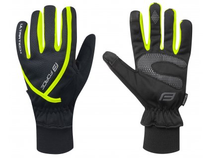 rukavice zimní FORCE ULTRA TECH, fluo (velikost  M)