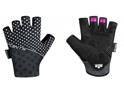 rukavice F POINTS LADY bez zapínání,černo-bílé (velikost  L)