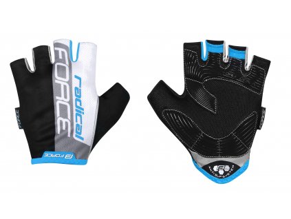 rukavice FORCE RADICAL, černo-bílo-modré (velikost  L)