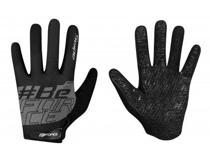 rukavice FORCE MTB SWIPE letní,černo-šedé (velikost  M)