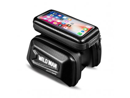 wild man es6 bicycle frame mobile phone bag 7inch black rpn