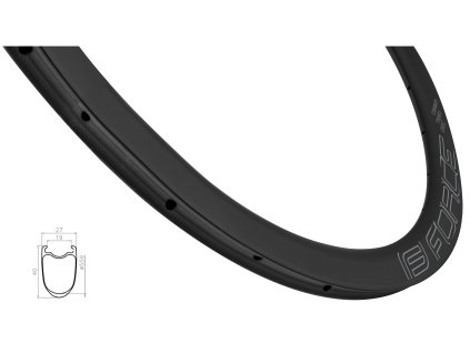 ráfek FORCE siln. plášťový KARBON DISC 40mm, 24děr (Varianta materiál: karbon, počet děr: 24 děr, rozměr: 700C, typ brzdy: disková, typ ráfku: pláštový)