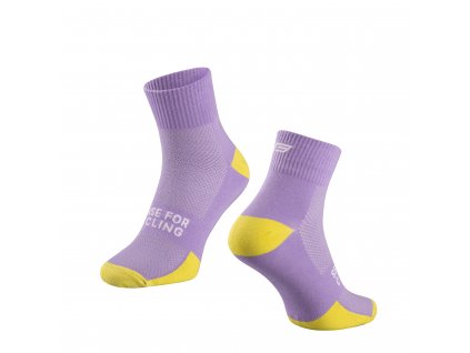 ponožky FORCE EDGE, fialovo-fluo L-XL/42-46