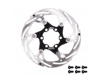 kotouč brzdový FORCE 140 mm, 6 děr, černý (průměr 140 mm, typ 6-ti děrový)