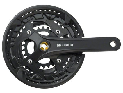 kliky SHIMANO Acera FC-T3010 , černé, s krytem, pro osu čtyřhran, 9speed (Barva černá, Velikost 48-36-26z)