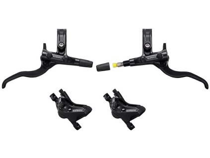 brzda kotoučová SHIMANO Deore MT420 čtyřpístková p+z (1000+1850 mm) komplet bez kot.(zadní J-kit)