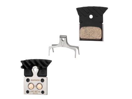 destičky brzd SH L04C kovové,s pružinou+chladič (určení pro SHIMANO, materiál kovové/sinter, chladič ano)