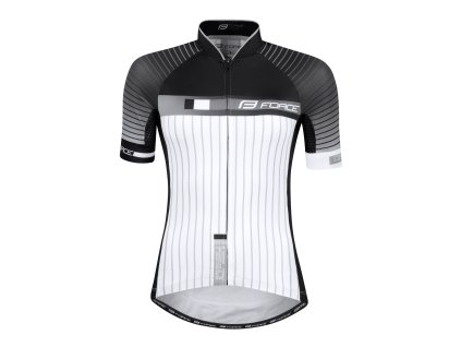 dres FORCE DASH LADY krátký rukáv, černo-bílý (velikost  XS)