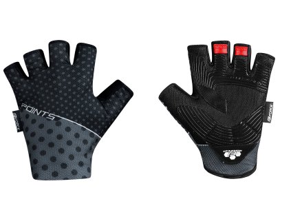 rukavice FORCE POINTS bez zapínání,černo-šedé (velikost  L)