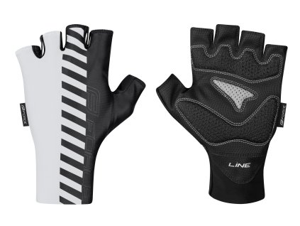 rukavice FORCE LINE bez zapínání, bílo-černé (velikost  L)
