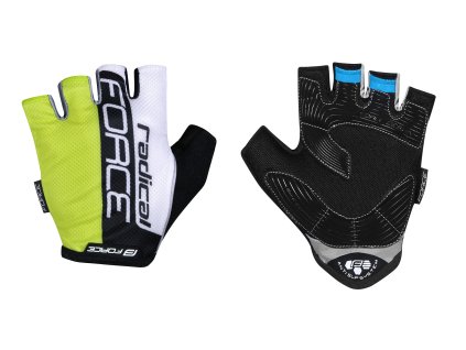 rukavice FORCE RADICAL, fluo-bílo-černé (velikost  M)