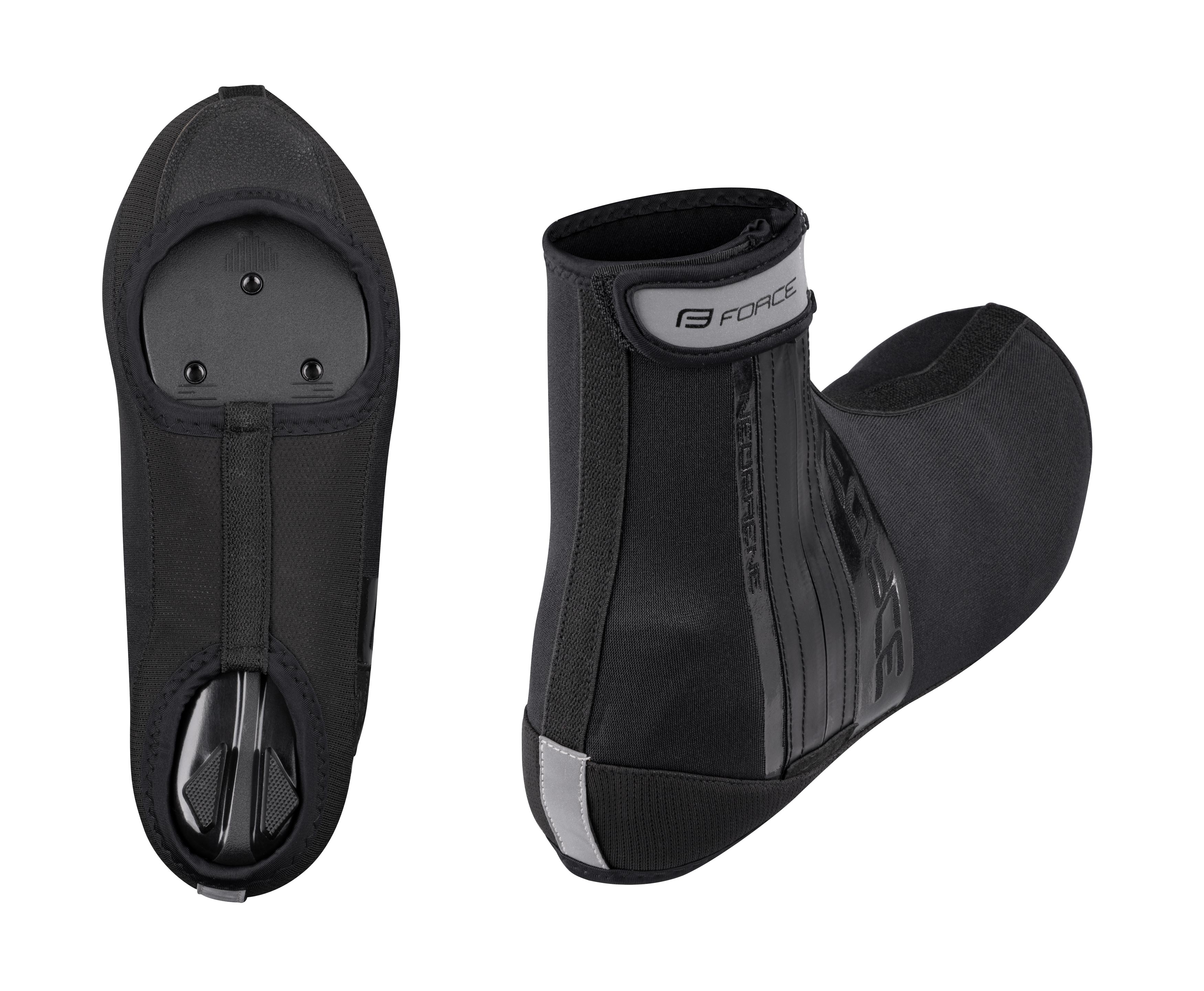 FORCE návleky treter F NEOPRENE ROAD, černé Velikost: M