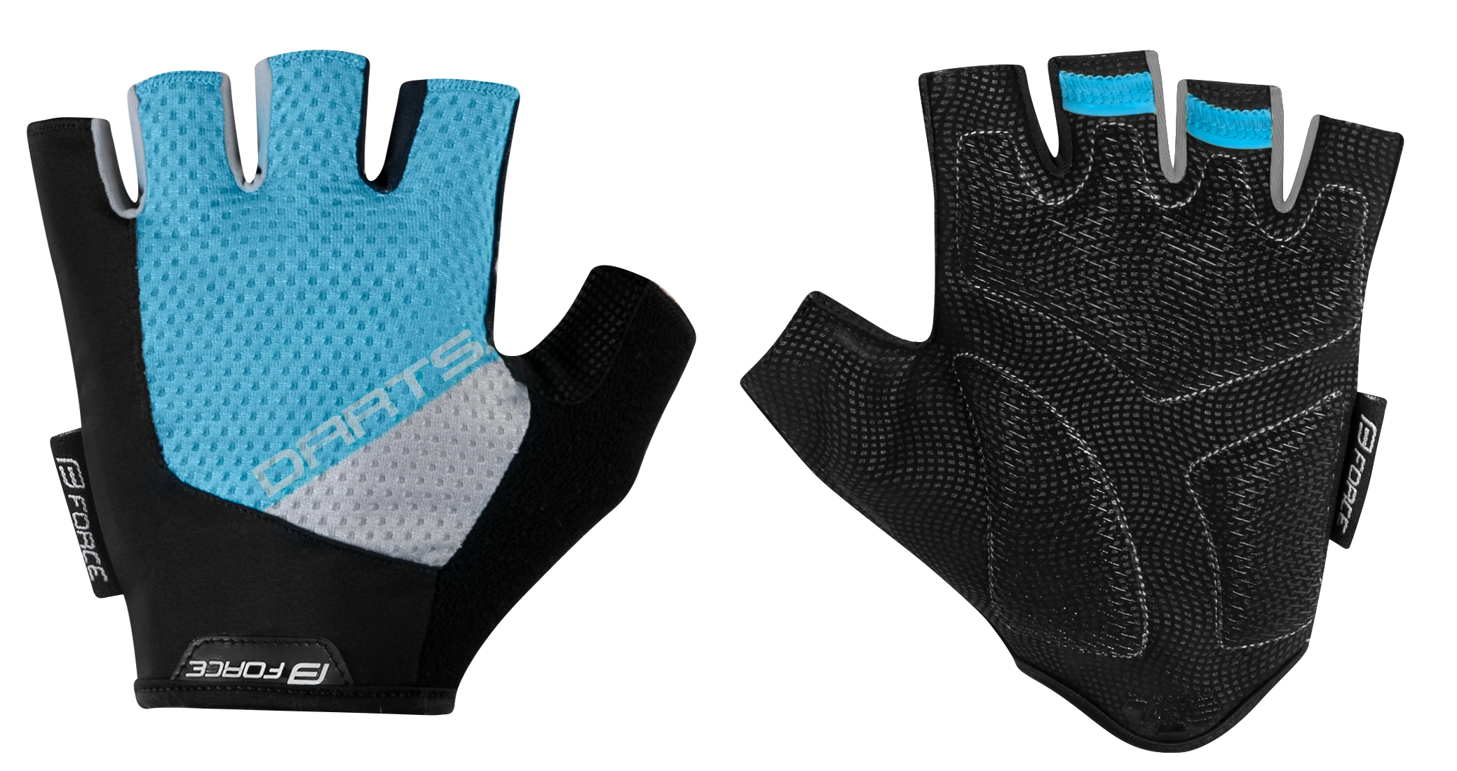 FORCE rukavice F DARTS gel bez zapínání,modro-šedé Velikost: XL