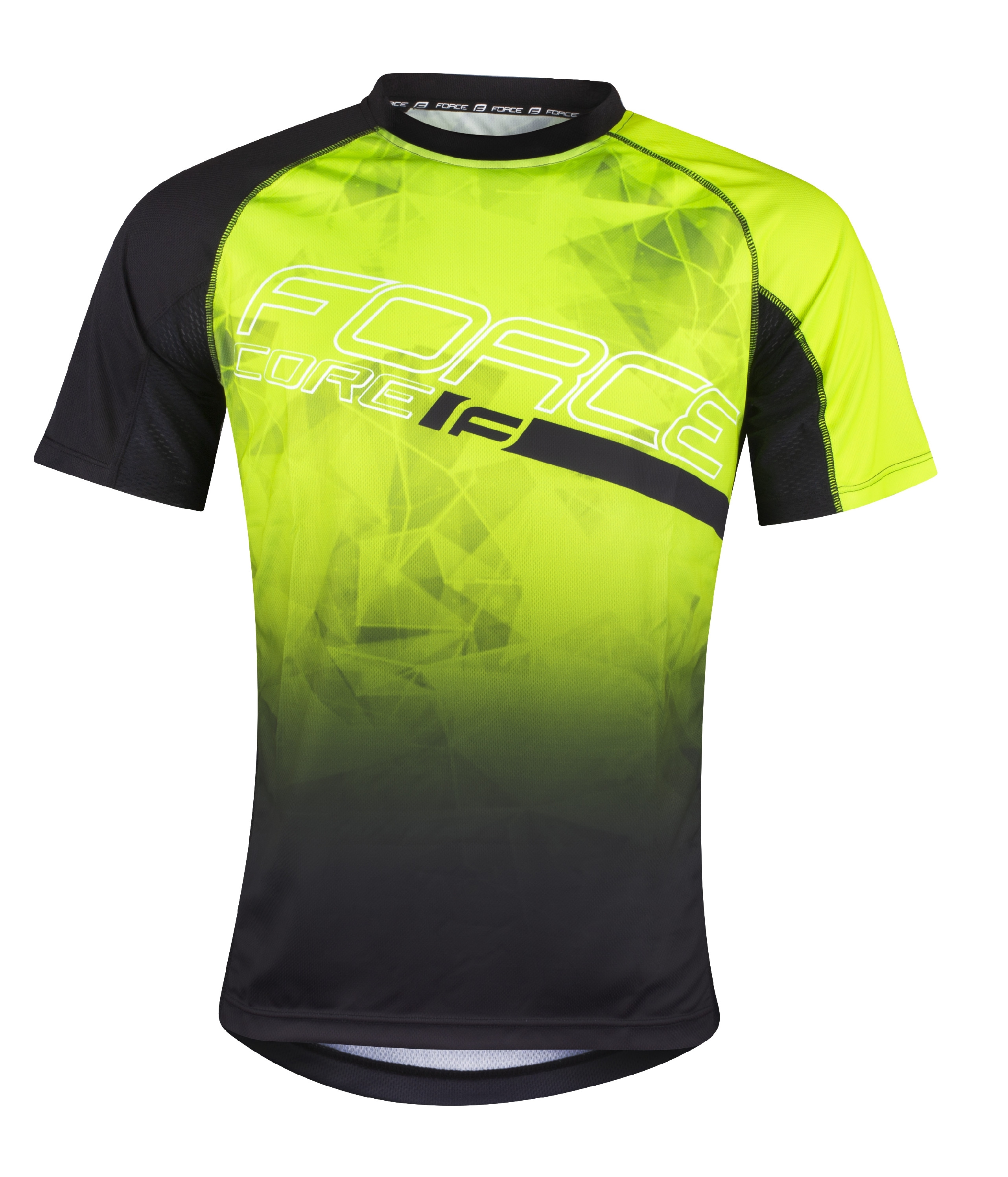 dres FORCE MTB CORE, fluo-černý Velikost: S