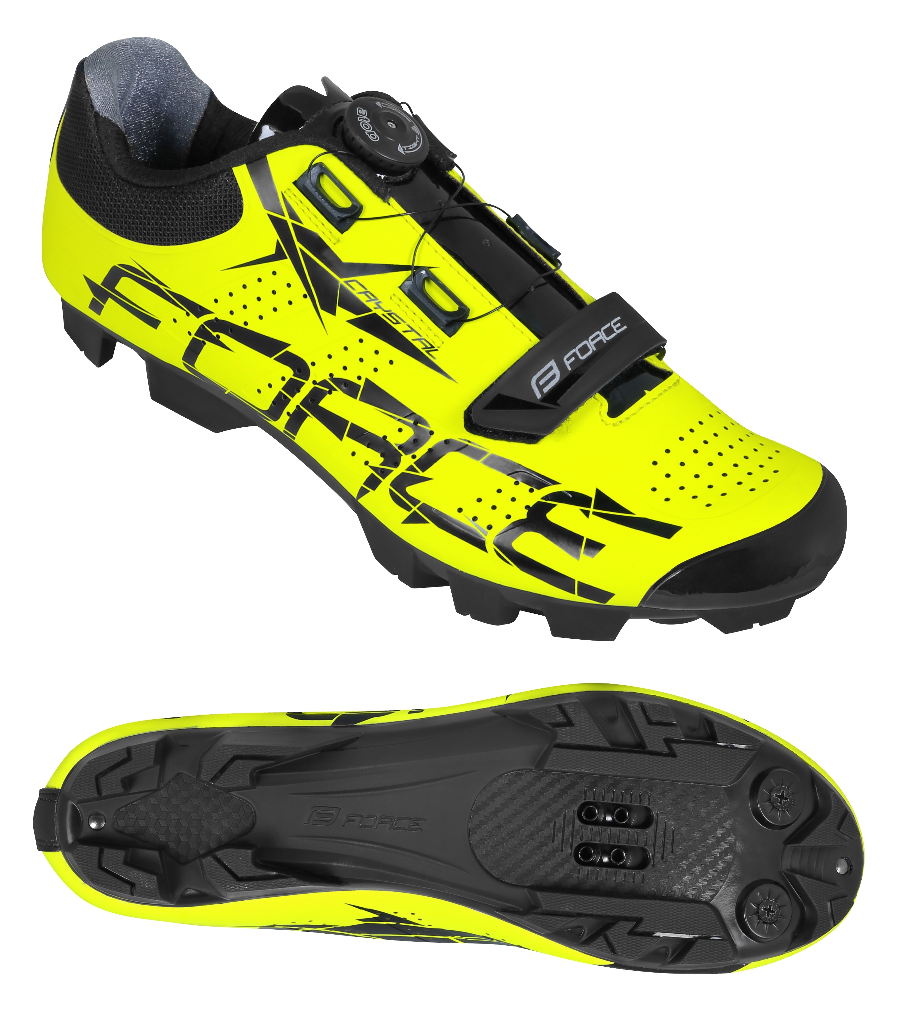 tretry FORCE MTB CRYSTAL, fluo Velikost: 40