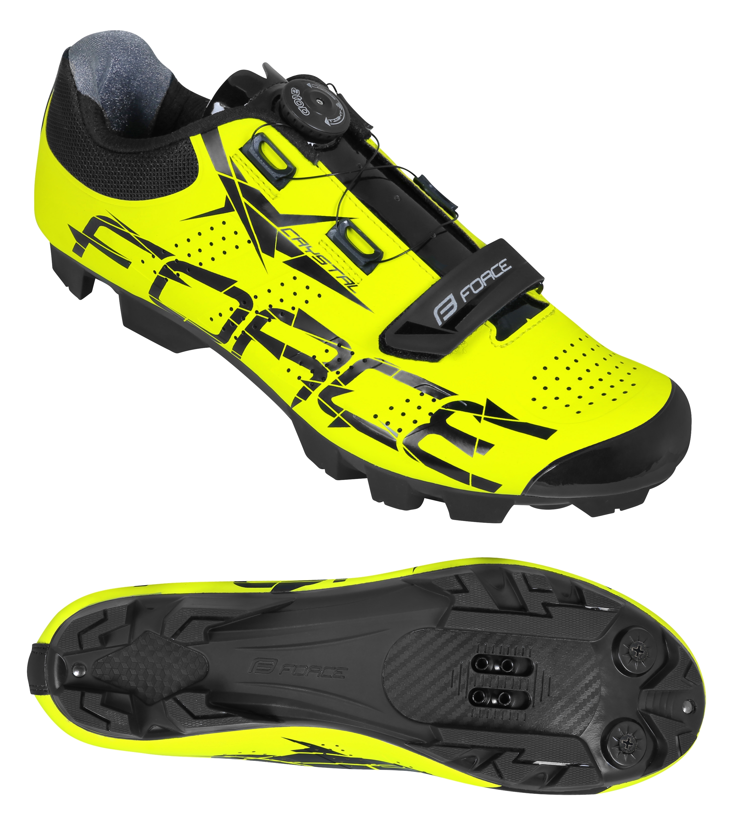 tretry FORCE MTB CRYSTAL, fluo Velikost: 38