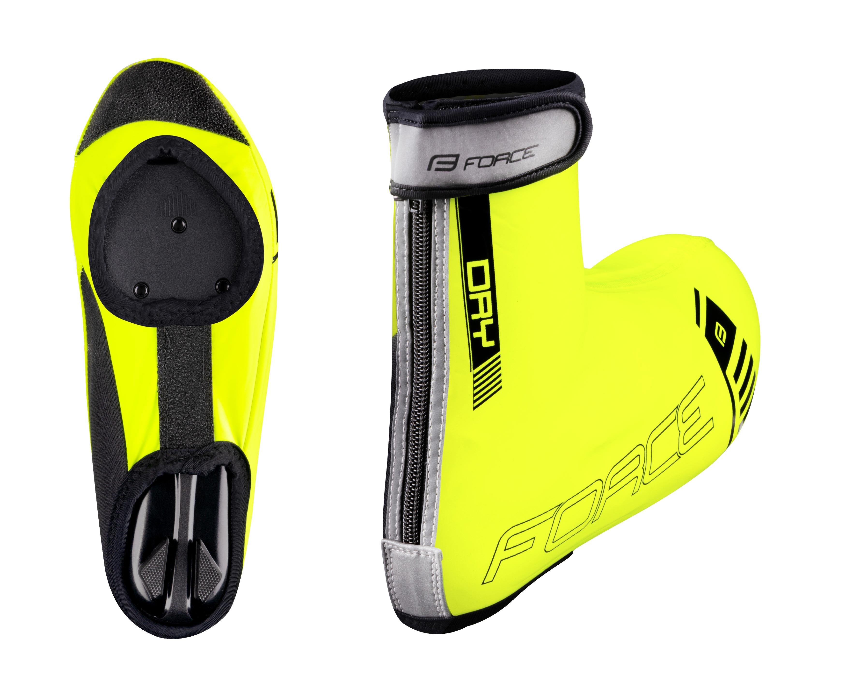 návleky treter FORCE PU DRY ROAD, fluo Velikost: XL