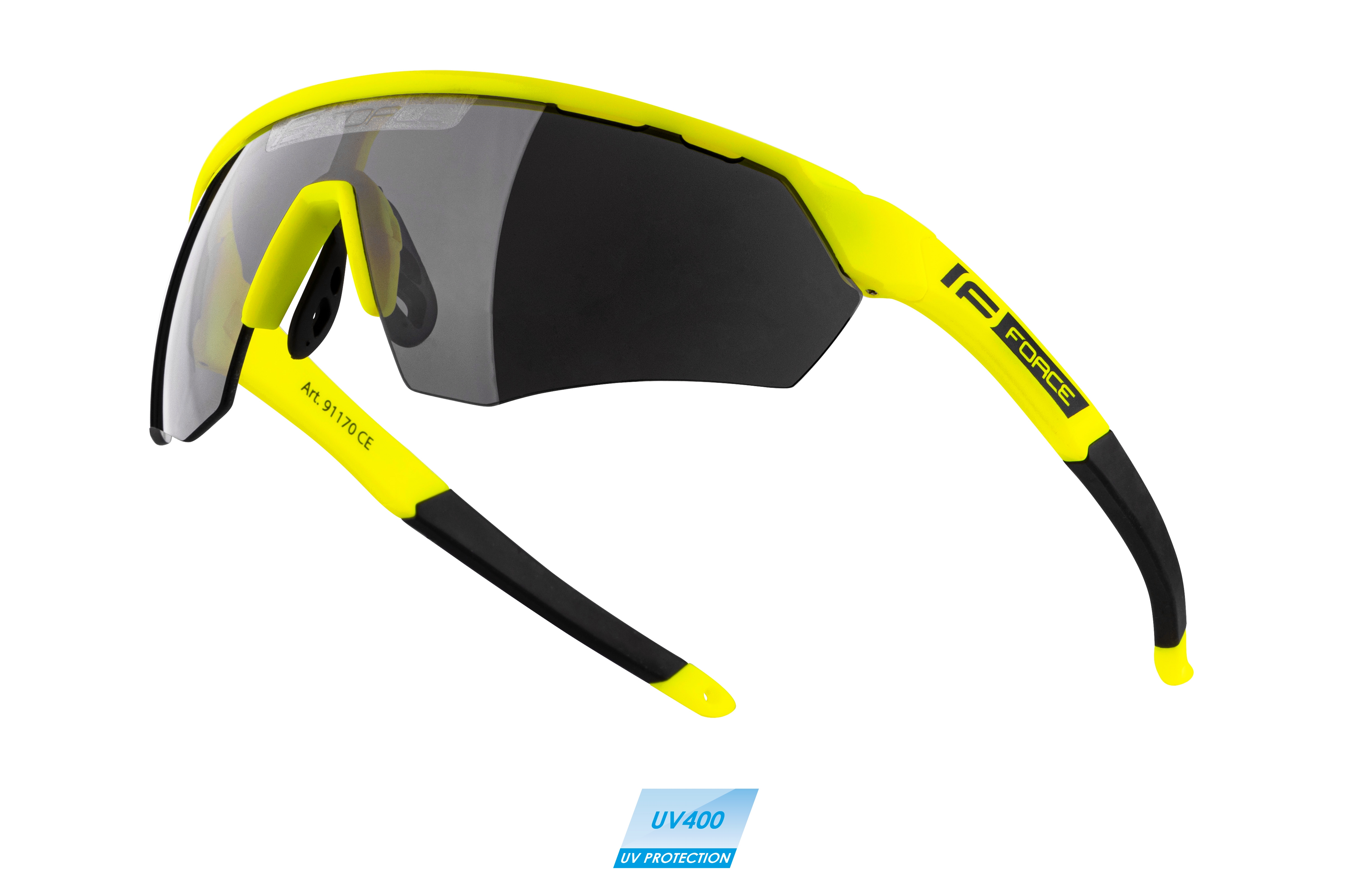 brýle FORCE ENIGMA fluo mat., černé sklo varianta: barva: fluo, skla: polykarbonátová, určení: cyklistické, Řada: Black line