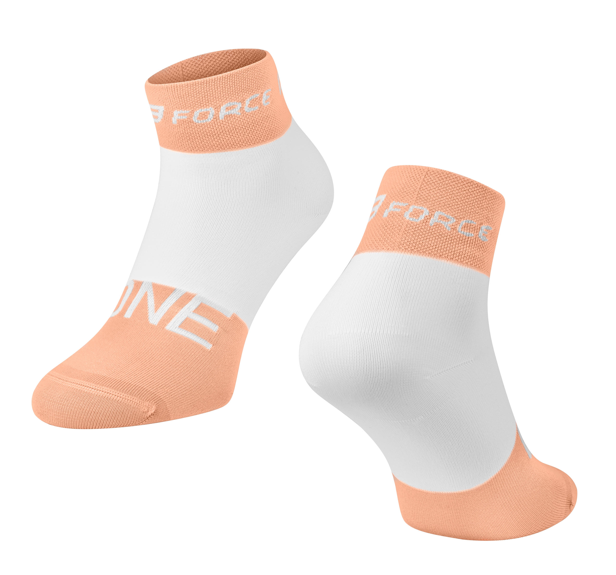 ponožky FORCE ONE, oranžovo-bílé S-M/36-41 Velikost: S-M