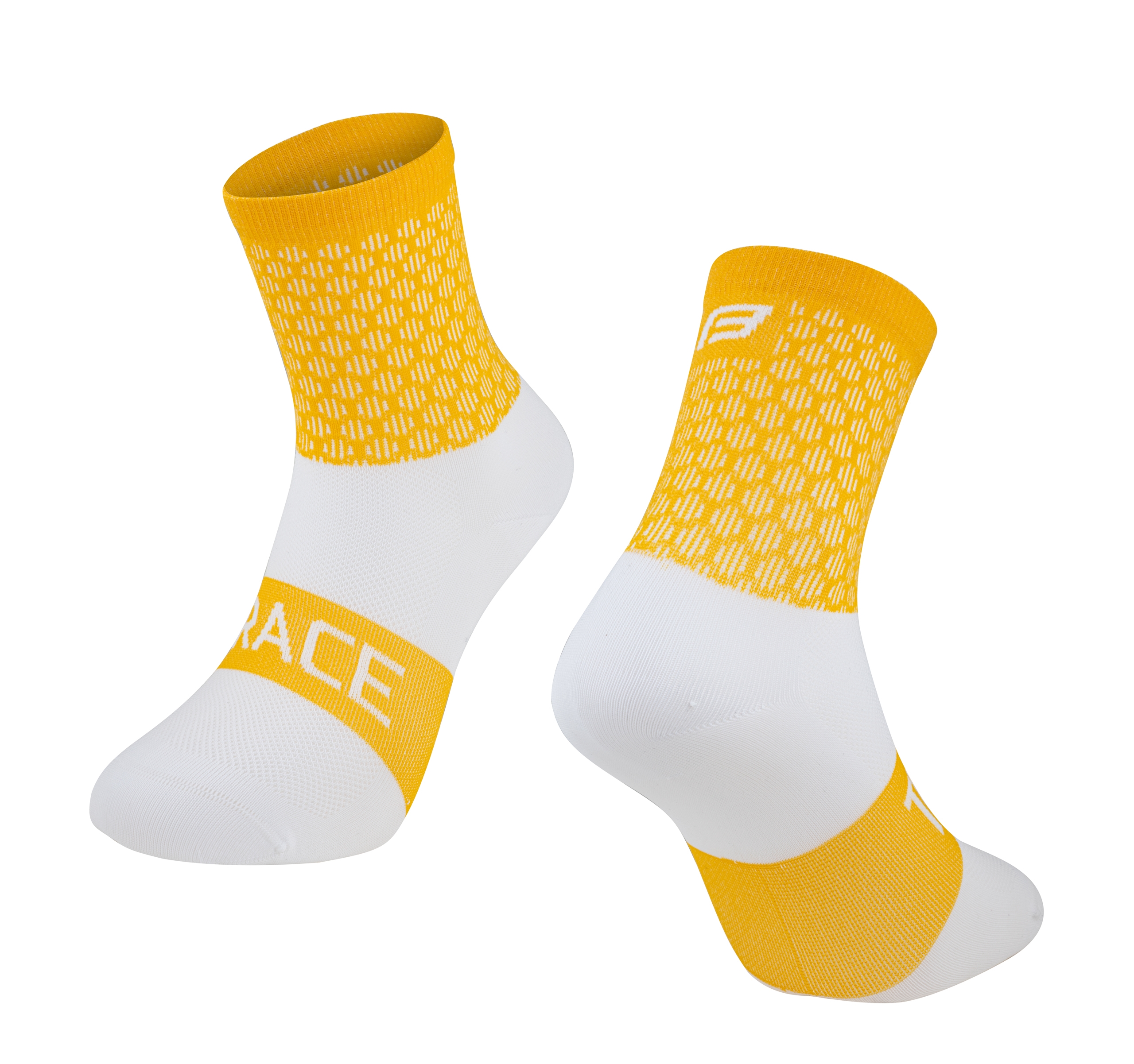 ponožky FORCE TRACE, žluto-bílé S-M/36-41 Velikost: S-M