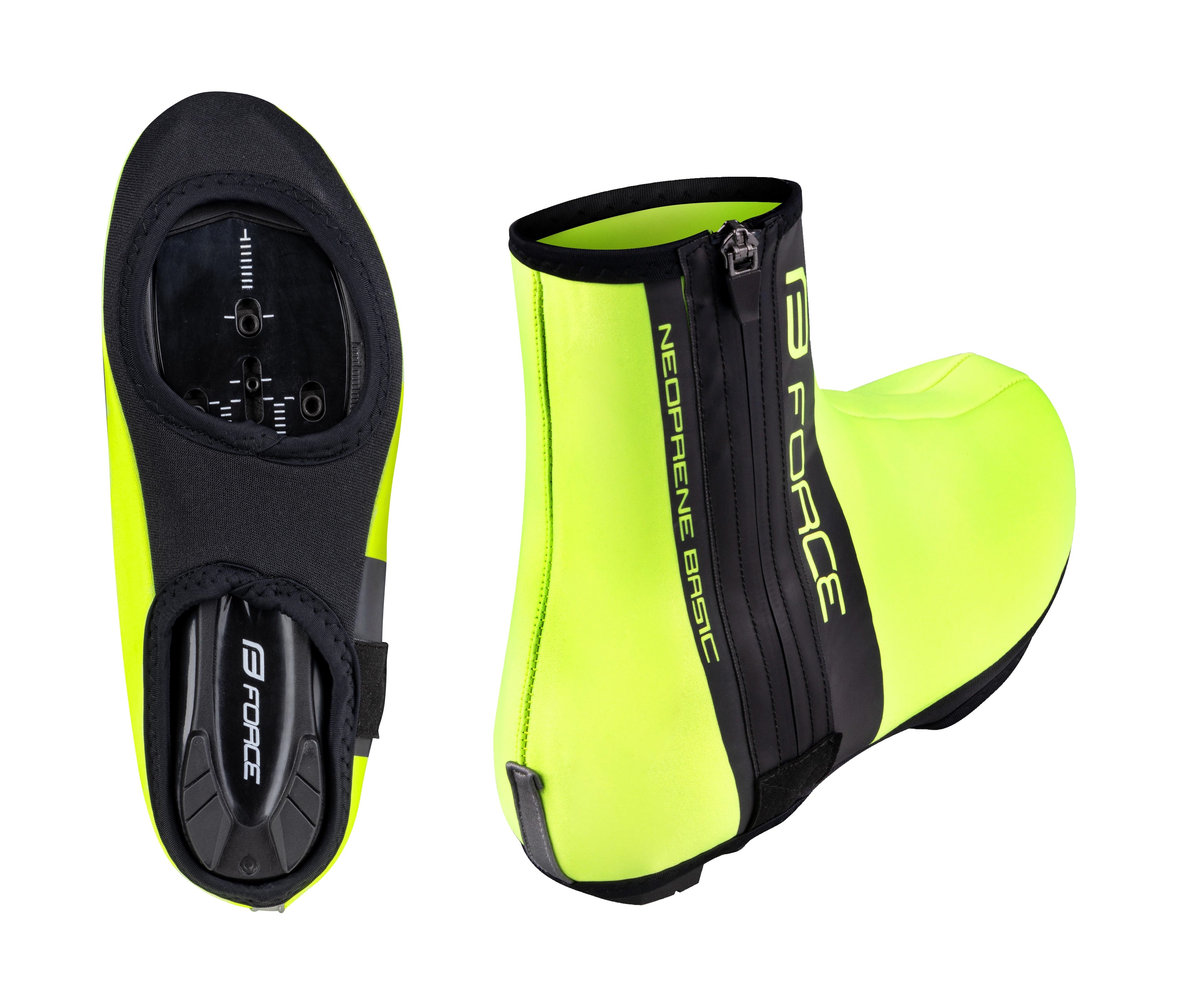 návleky treter FORCE NEOPRENE BASIC ROAD, fluo Velikost: M