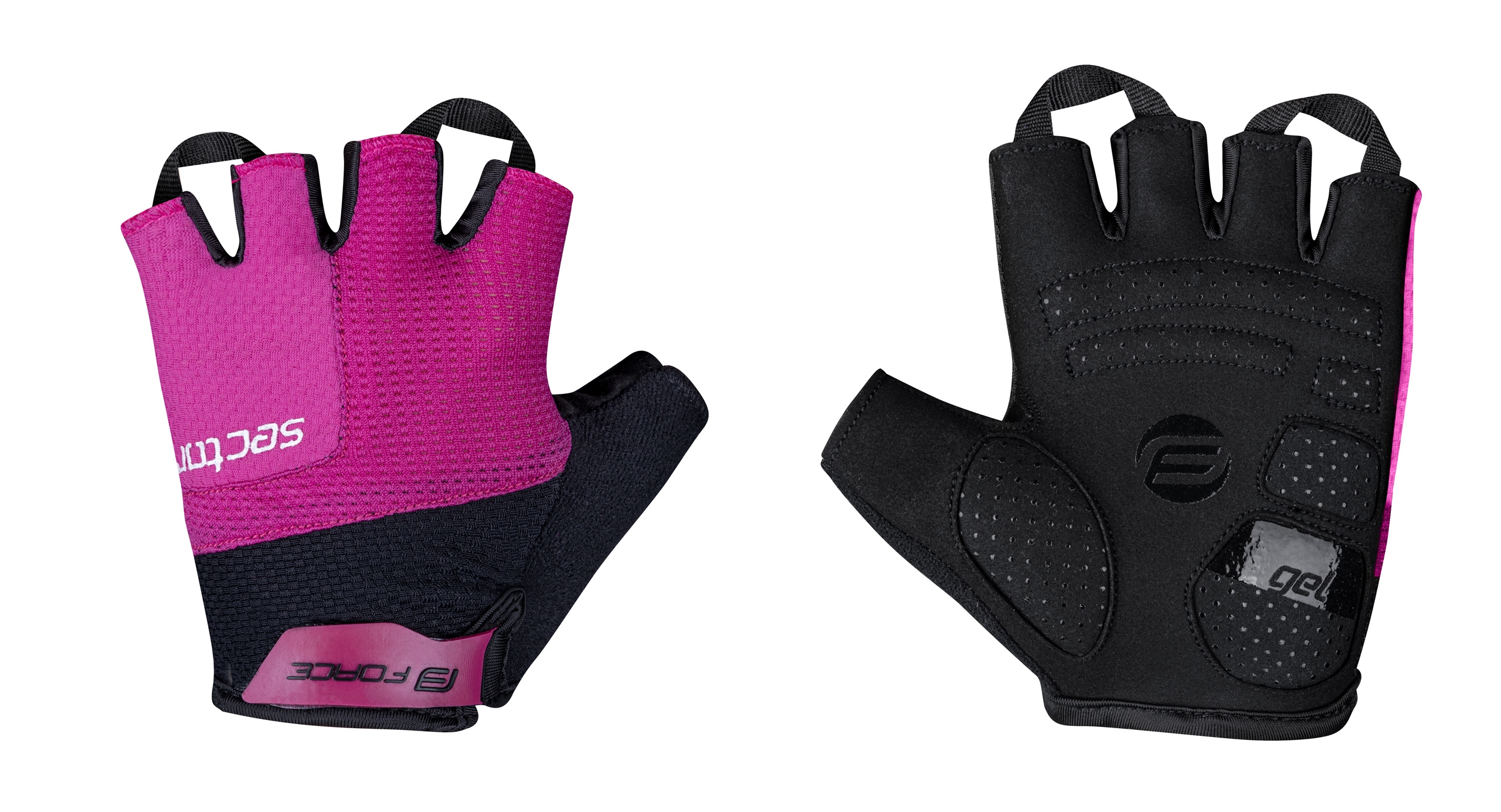 rukavice FORCE SECTOR LADY gel, černo-růžové Velikost: XL