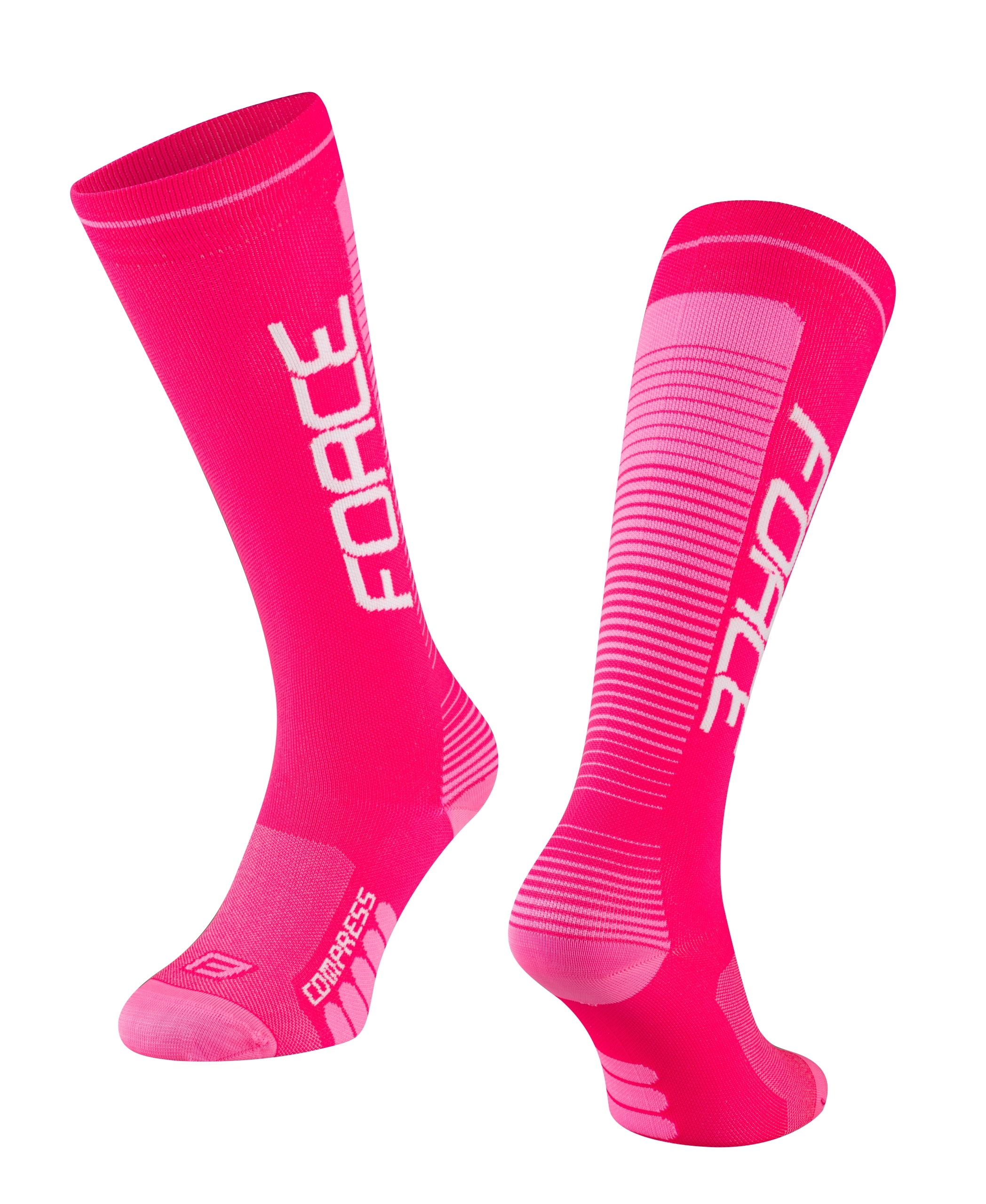 FORCE ponožky F COMPRESS, růžové S-M/36-41 Velikost: L-XL