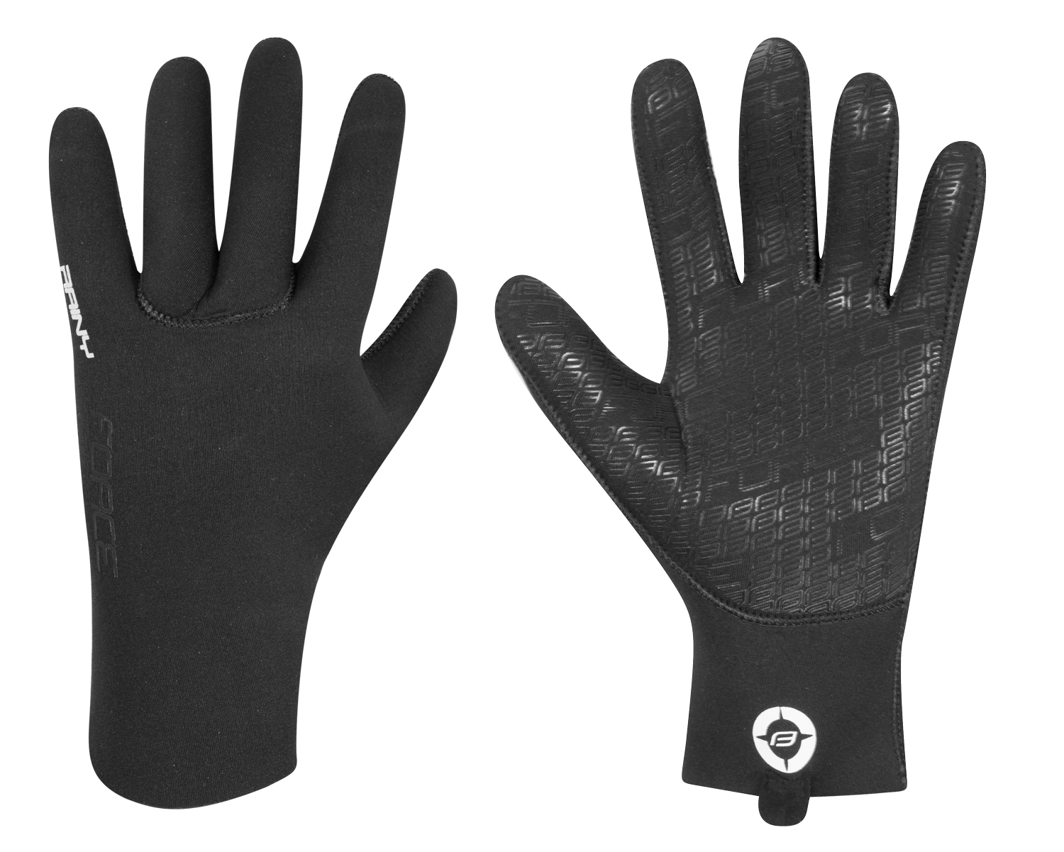 rukavice neoprénové FORCE RAINY, černé Velikost: M