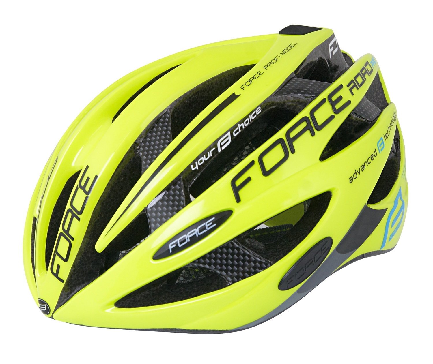 přilba FORCE ROAD PRO, fluo S - M Velikost: S-M